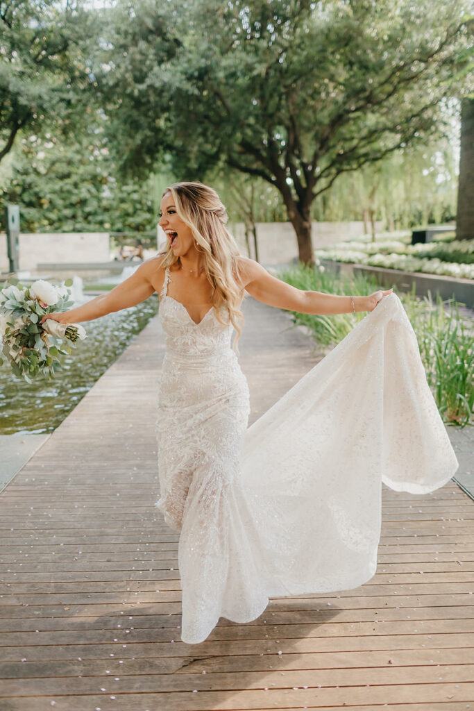 Nasher Sculpture Center Wedding Dallas Wedding Photographers outdoor fun colorful