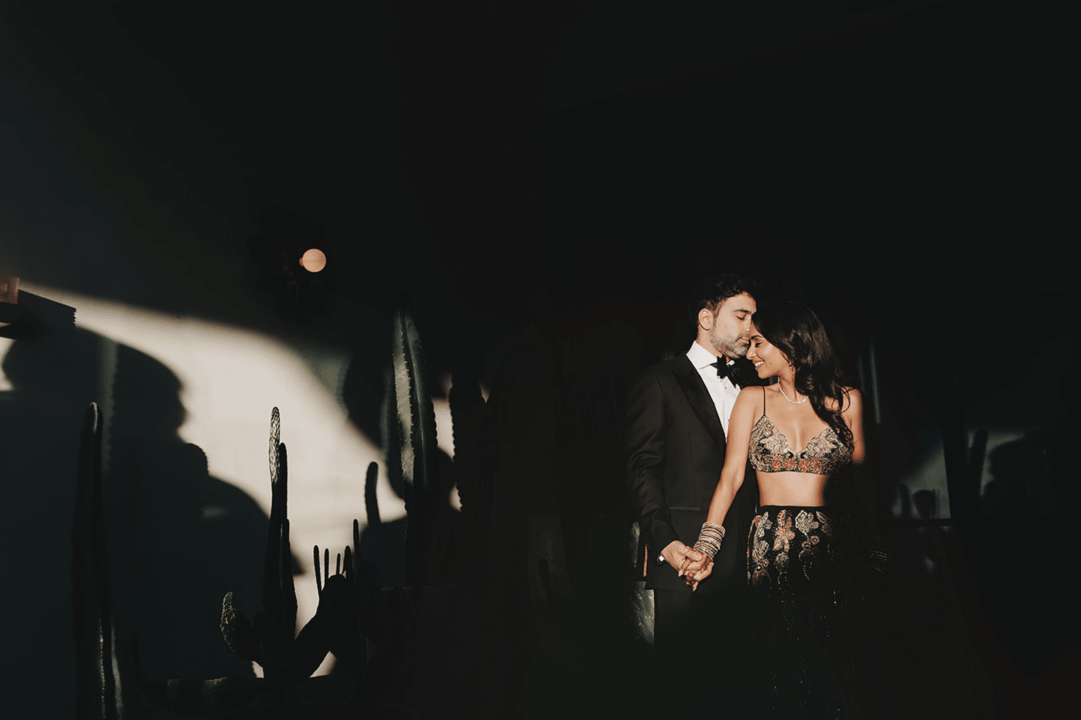 Indian Bride and Groom on their wedding day at Austin Proper Hotel